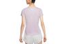 Nike T Shirts Women's Light Purple Crew Neck Moderate Straight Fit CZ9279-576