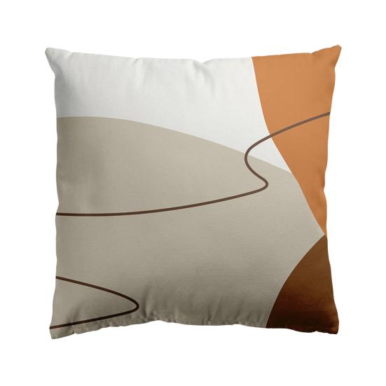 Geometrikus nyomtatású párnahuzat, mosható, nem fakadó párnahuzat, extra puha, négyzet alakú párnahuzat, kanapédísz otthonra