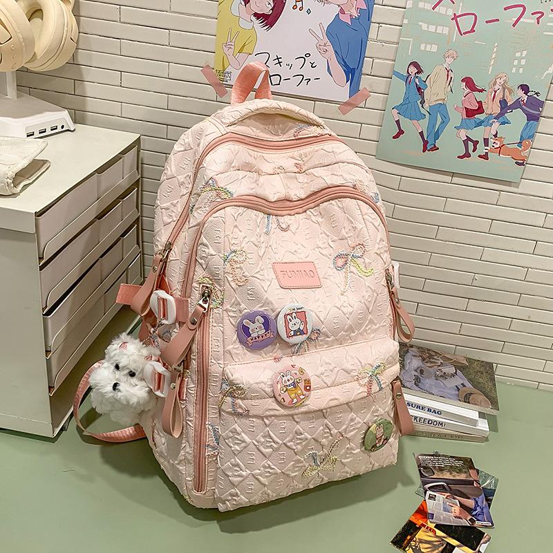 Schoolbag Schoolbag Female Newborn High Value Cute Bow Backpack Large Capacity Three To Six