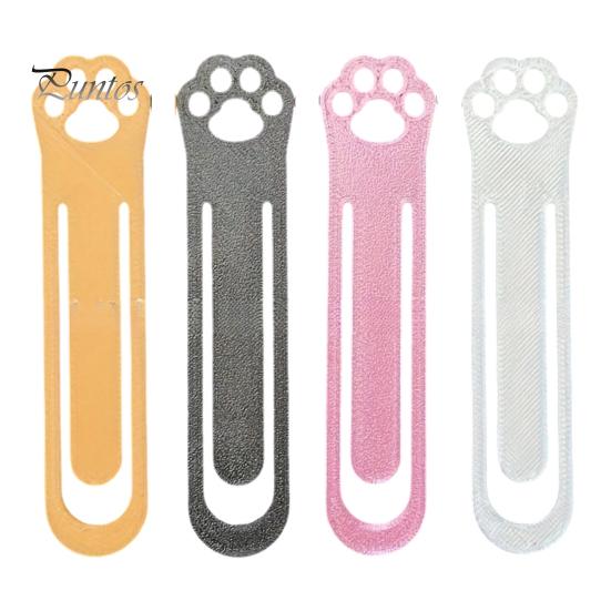 Non-scratch Book Marker Cat Paw Bookmark, 3D Printed One-Piece Mold, Elastic Stable Smooth Edge Bookmark Hold Hollow Clip for Reading Accessory