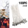 100Pcs/set Candle Wicks Smokeless Wax Pure Cotton Core 9/15/20cm DIY Candle Making Pre-waxed Wicks For Party Accessories