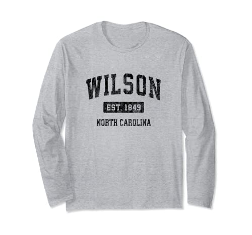 

Wilson North Carolina NC Vintage Sport Design Black Long Sleeve T-Shirt