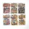 15 pcs Vintage Strange hut Architecture Hard card sticker Creativity Decorative Stick Labels Diy Diary Scrapbooking Supplies