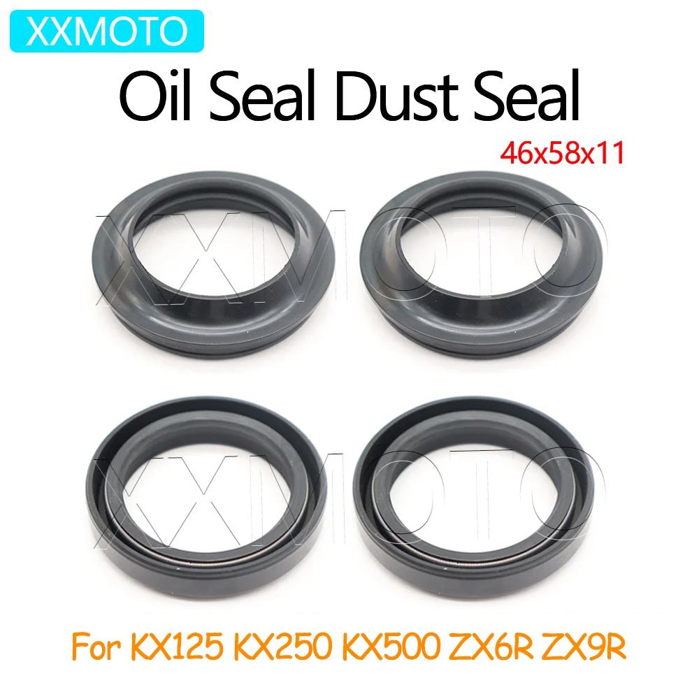 46x58x11 46 58 11 Oil Seal Dust Cover Front Fork Damper For Honda Kawasaki KX125 KX250 KX500 ZX6R ZX9R KX 125 250 500 ZX 6R 9R