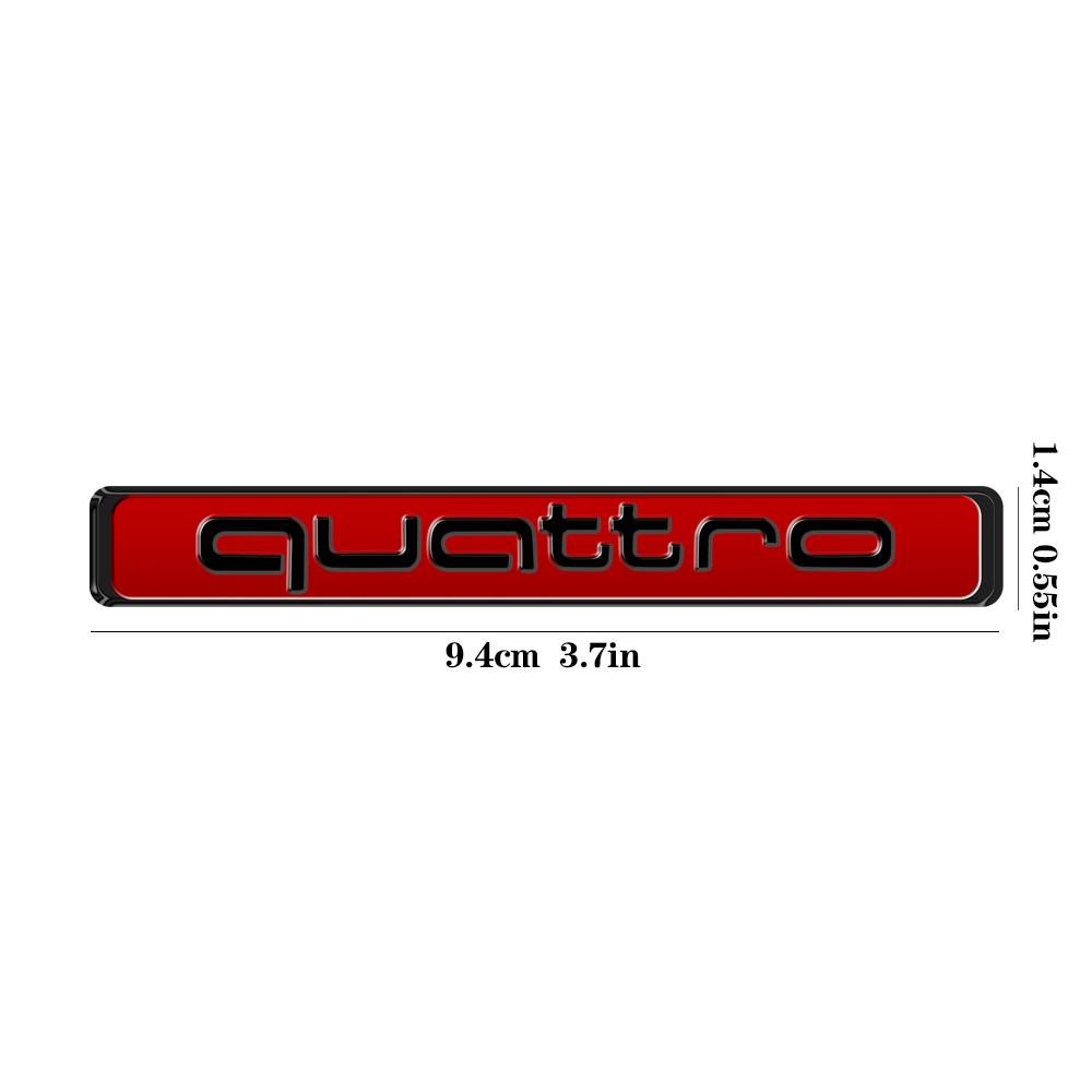 Car Styling Quattro Letter Logo Side Body Fender Trunk Sticker Decor For q2 A7 S1 B8 8P A3 A6 C7 Q7 Q5 Q3 Q2 Q1 Q2L A4 A5 A6L