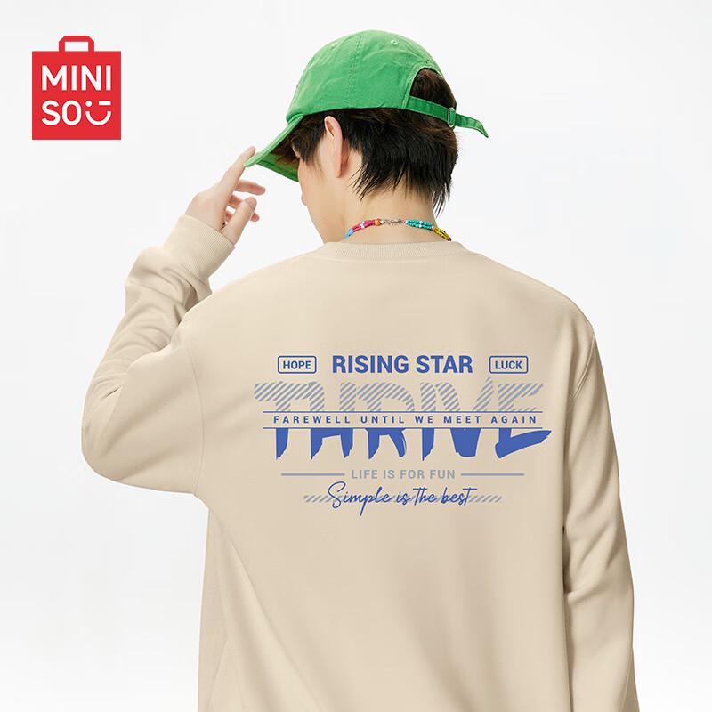 MINISO Men s Heavyweight Relaxed Fit Crew Neck Sweatshirt 2XL