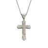 Men's Gold-Plated Retro Cross Pendant Hip-Hop Necklace with Full Diamond Encrustation