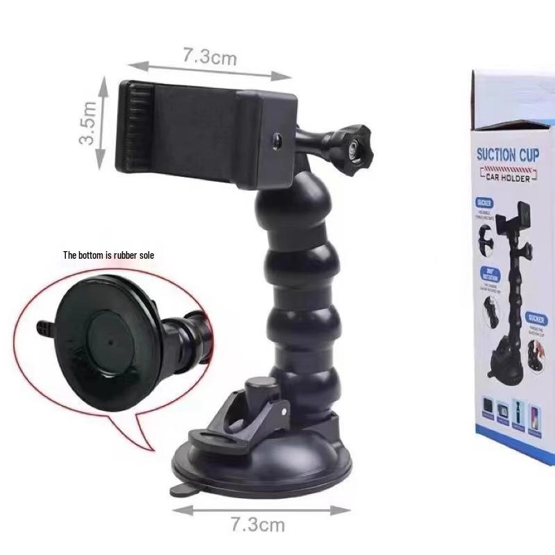 

Selfie Mobile Phone Car Mount with Suction Cup – Flexible Snake-Shaped Holder for Glass and Sports Camera Shooting Suction Power