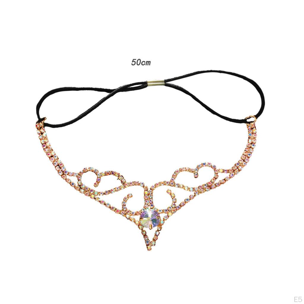Elegant Rhinestone Forehead Chain for Women - Boho Hair Accessory Prom and Festivals