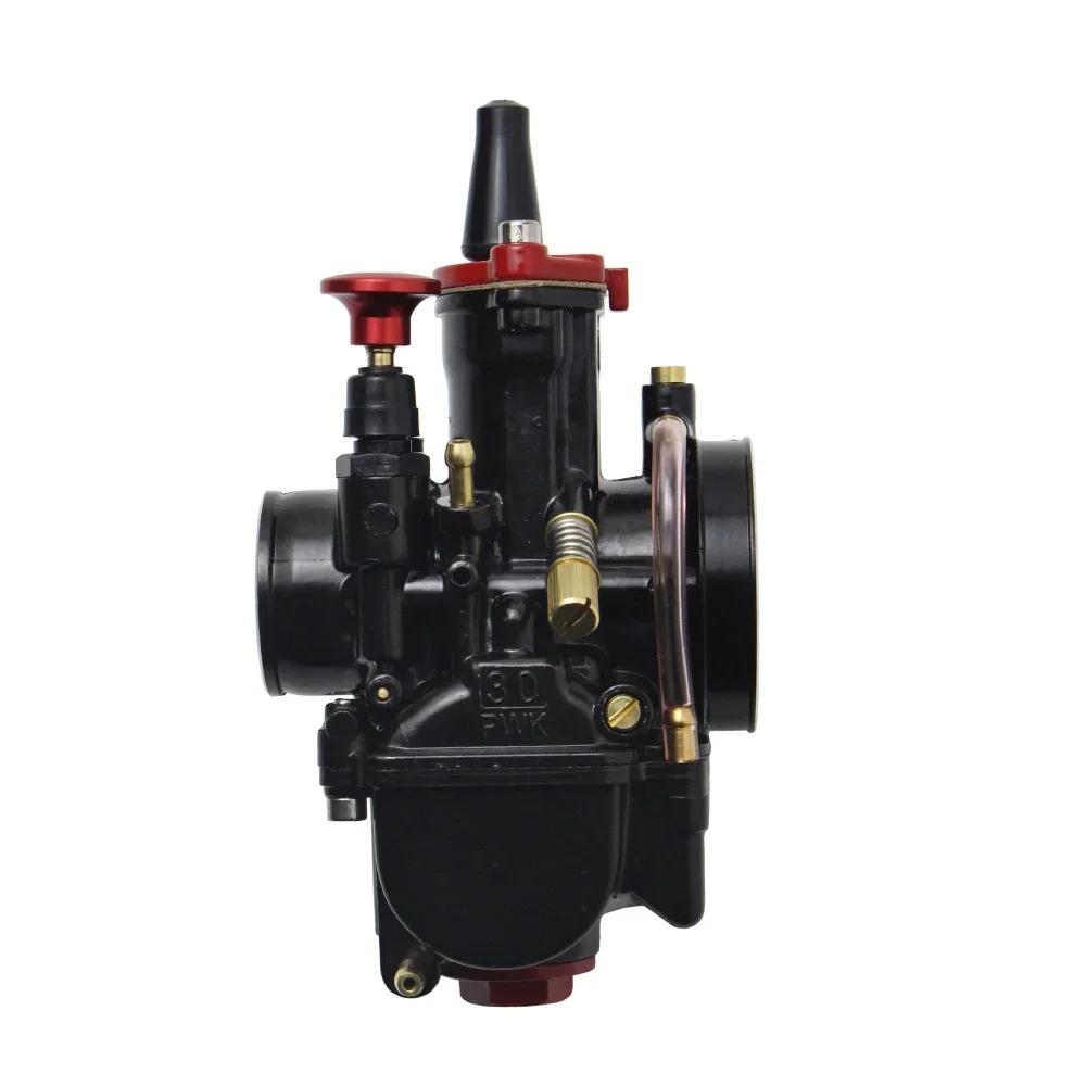Motorcycle Universal Maikuni Black Carburetor For Maikuni Black PWK Carburetor KR150 21MM 24MM 26MM 28MM 30MM 32MM 34MM With Power Jet 2T 4T Racing