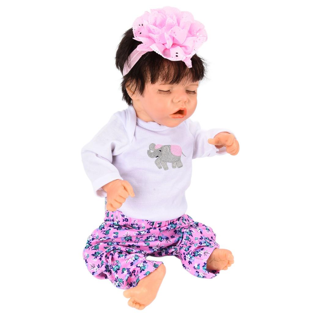 18 Zoll Reizende Lebensechte Baby Mädchen Puppe Bewegliche Gliedmaßen Realistische Weiche Neugeborenen Puppe Geburtstagsgeschenk