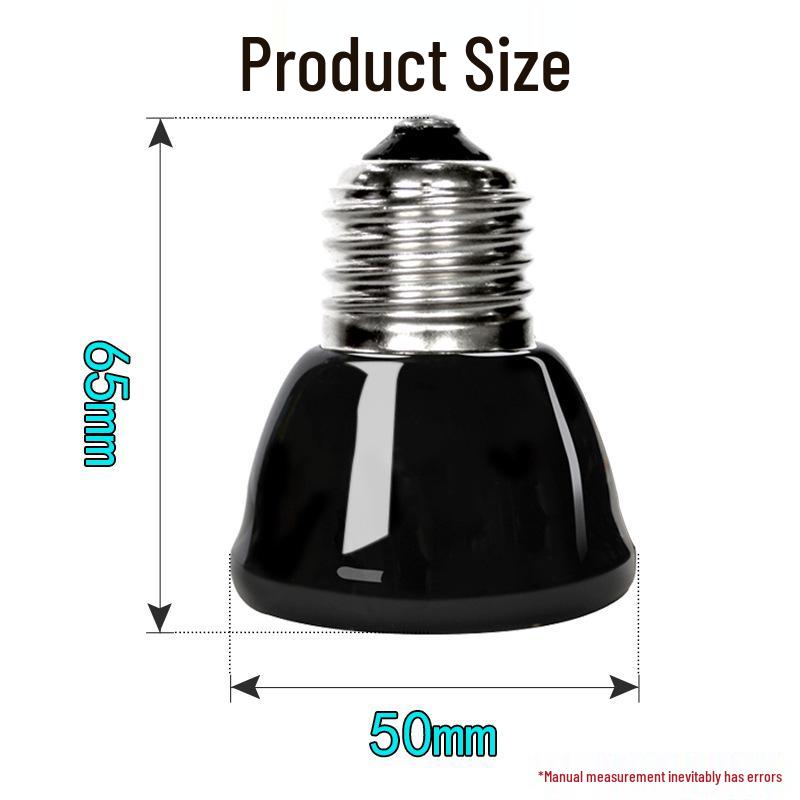 Reptile Mini Ceramic Heat Lamp for Tortoise, Lizard, Gecko, and Chick Brooder