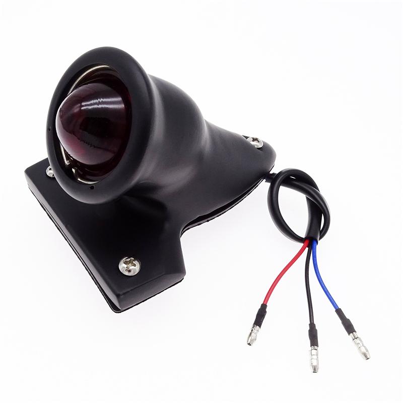 Universal Vintage Motorcycle Brake Rear Tail Light Fender Edge Red LED Lamp For Harley Touring Sportster XL 883 1200 Cafe Racer