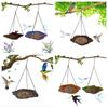 Flower Bird Feeder Balanced Outdoor Bird Food Dispenser Hanging Bird Tray  Courtyard Use