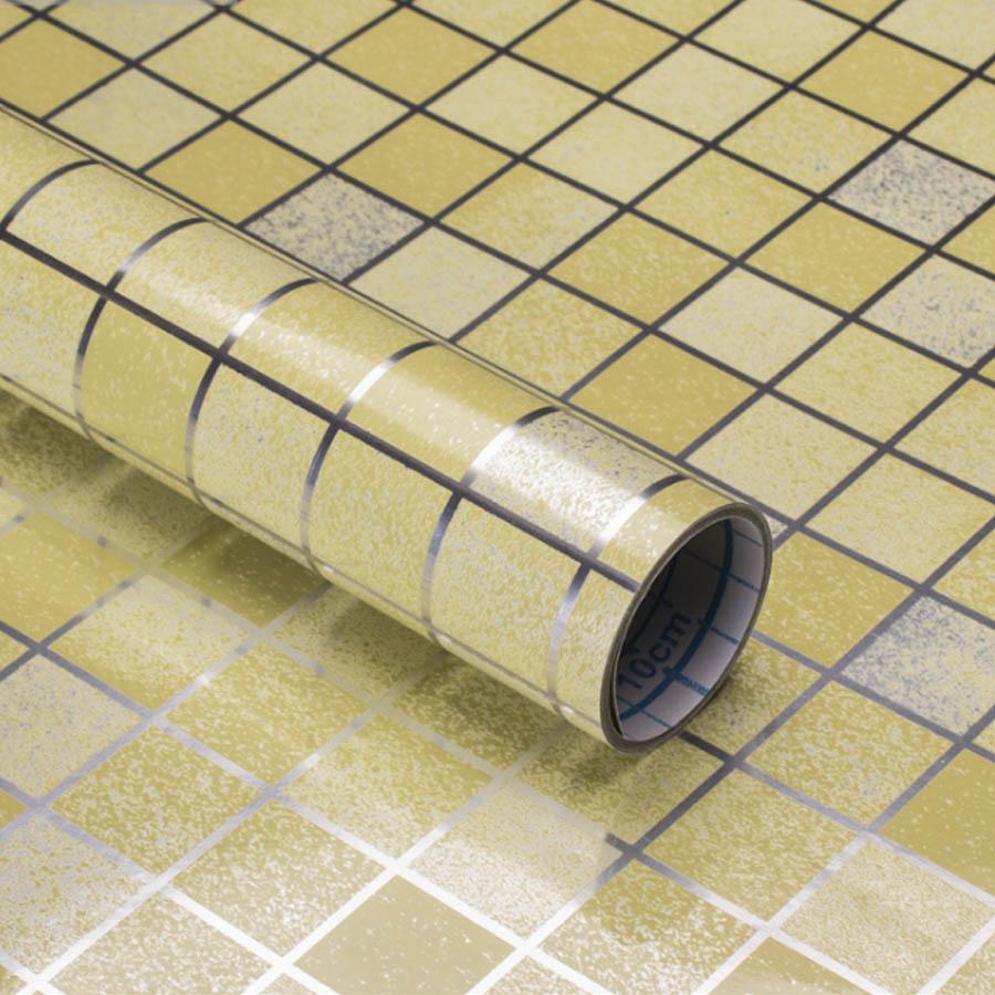 0.45x3M Mosaic Anti Oil Temperature Resistant Kitchen Wallpaper Cooktop Countertop Drawer Aluminum Foil Waterproof Wall Stickers