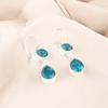Apatite Gemstone 925 Sterling Silver Handmade Jewelry Drop/ Dangle Earrings 1.8" EE-142-12