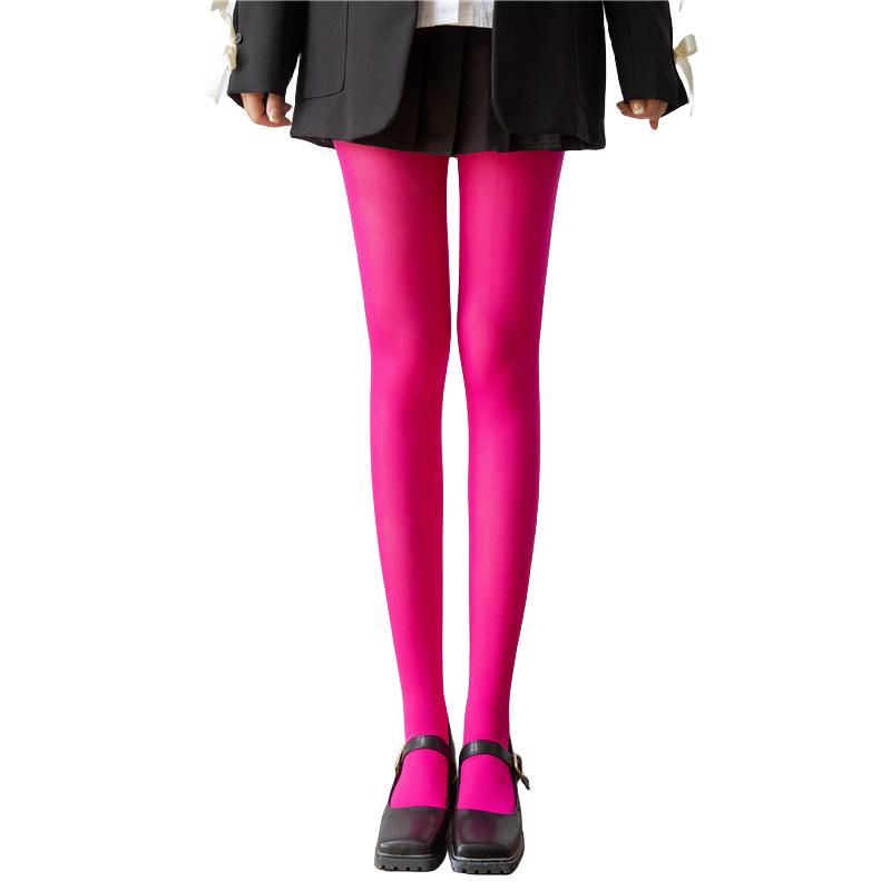 New Spring Women's 80D Denier Velvet Opaque Tights Ladies Colorful Tights Stretch Pantyhose Dressing Dopamine Colors