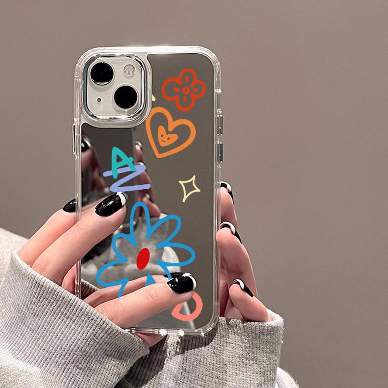 Mobile Phone Cases for iPhone 11 13 XR 15 Pro Max 12 14 Pro Max Case iPhone 16 XS Max Mirror Protective Case Mirror Exquisite Cartoon Waterproof