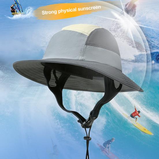 Klobouk na ochranu proti slunci Měkký prodyšný, široký okraj odolný proti UV záření, voděodolný klobouk proti slunci s nastavitelným páskem na bradu