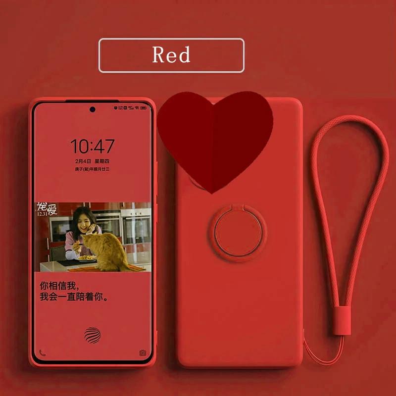 

Case for Motorola Edge 60 Finger Ring Stand Holder Slicone Cover for Edge 60s 50Neo 50Pro Solid Color Lens Protection Soft Funda Motorola Edge 50 красный