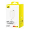 Ładowarka Sieciowa Baseus Os-Cube Pro 2Xusb-C + Usb, 65W (Biała)