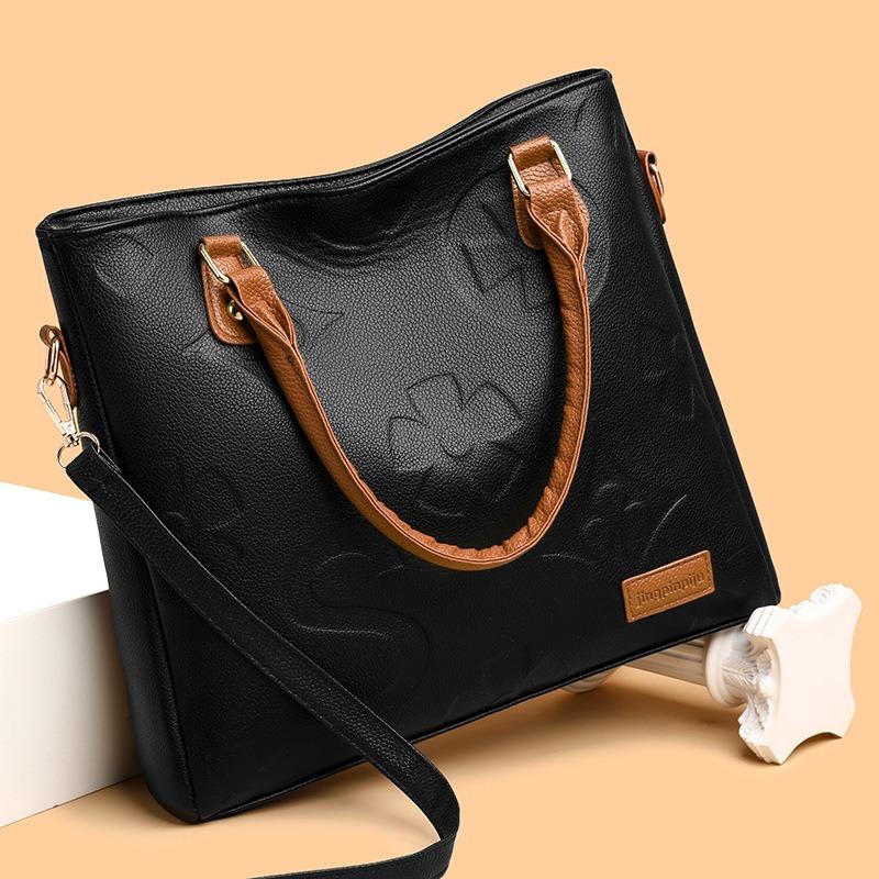 In the New Handbag, Mother, Women's Bag, Embossed Large-capacity Shoulder Handbag.