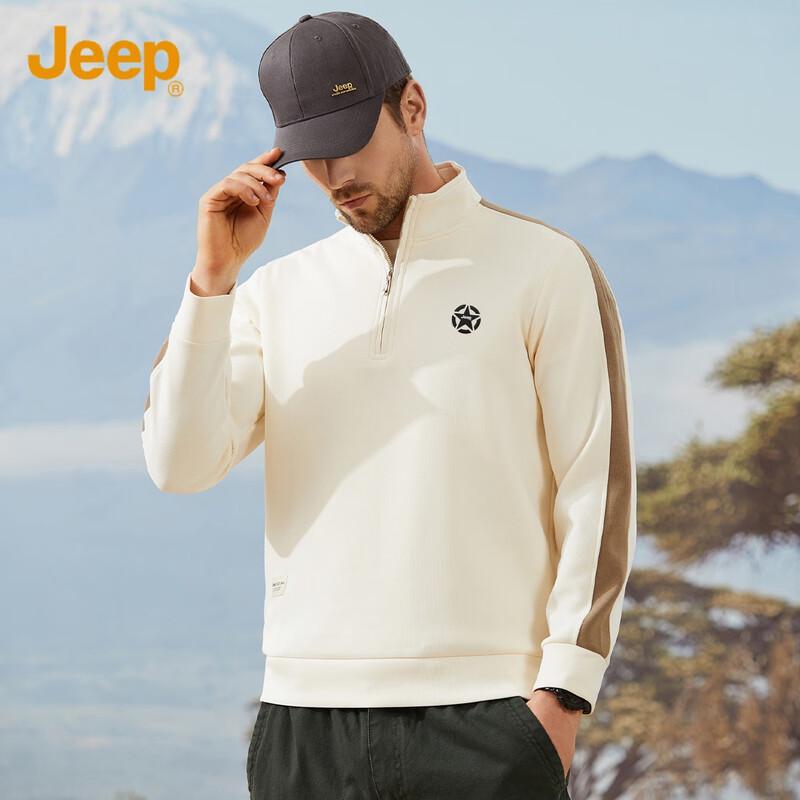 

JEEP Men s Stand-Collar Half-Zip Pullover Sweatshirt XL
