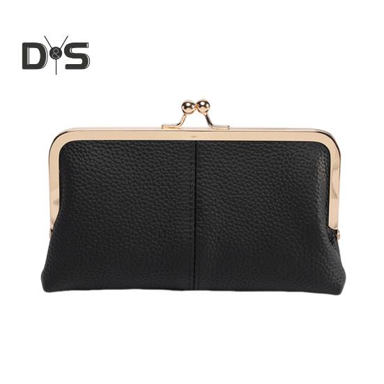 Portofel Plic pentru Dame Vintage cu Închidere Tip Sărutare, Plic din Piele Naturală, Portofel de Călătorie cu Sloturi Multiple pentru Carduri, Suport pentru Carduri pentru Întâlnire, Petrecere, Cumpărături