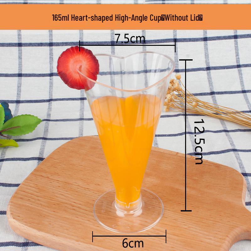 High-Stemmed Disposable Transparent Cup for Desserts, Pudding, Milkshakes, Mousse, Ice Cream, Red Wine, or Champagne.