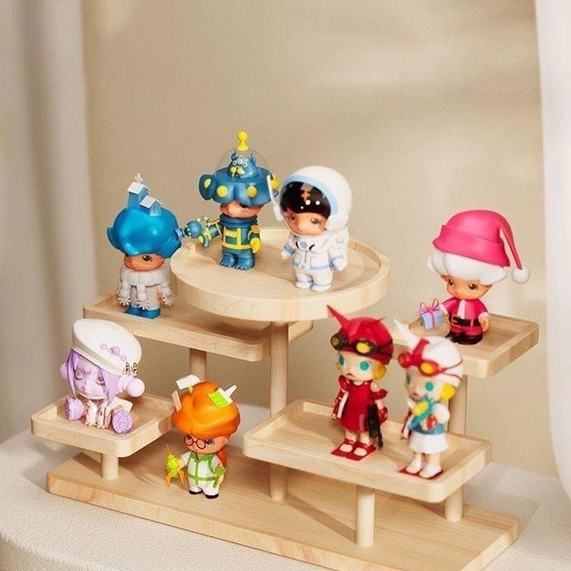 Dekorativní ozdoba na vystavení z masivního dřeva, úložný regál v japonském stylu, víceúrovňový