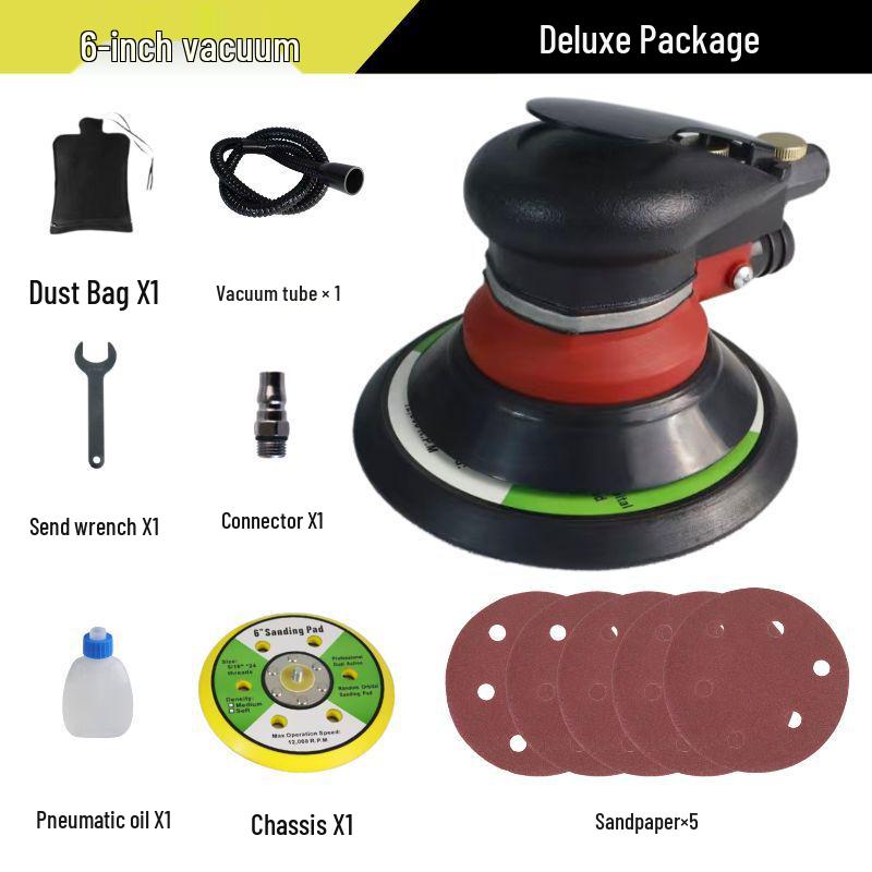 5" & 6" High-Speed Pneumatic Sander and Polisher, Model 313 Handheld Air Grinder