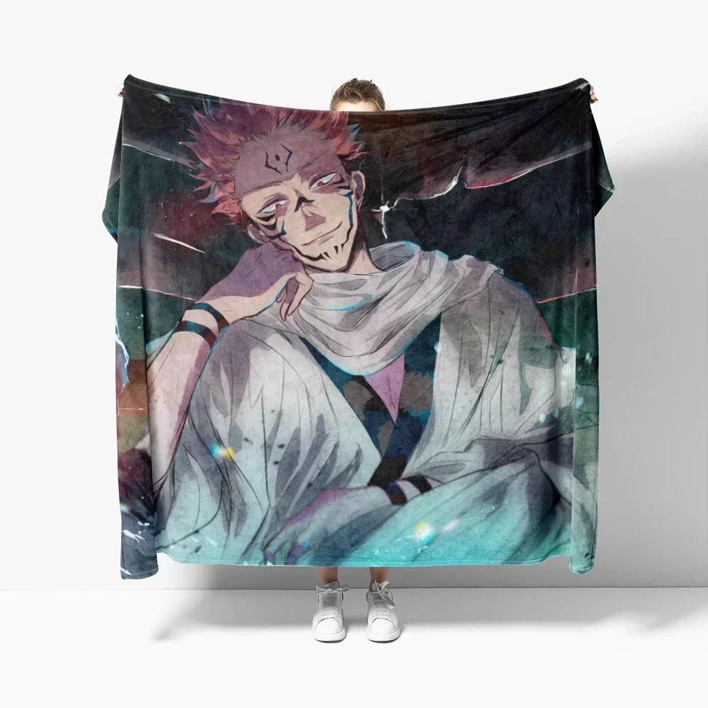 Anime Spell Fighting Back Soft Flannel Blanket Breathable Warm Bedding & Travel Blanket Sofa Blanket Bed Blanket Customizable