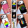 Rainbow Gay LGBT Finger Phone Case for iPhone 17ProMax 12 13 14 15 16e 17 Pro Max Plus Air Cover
