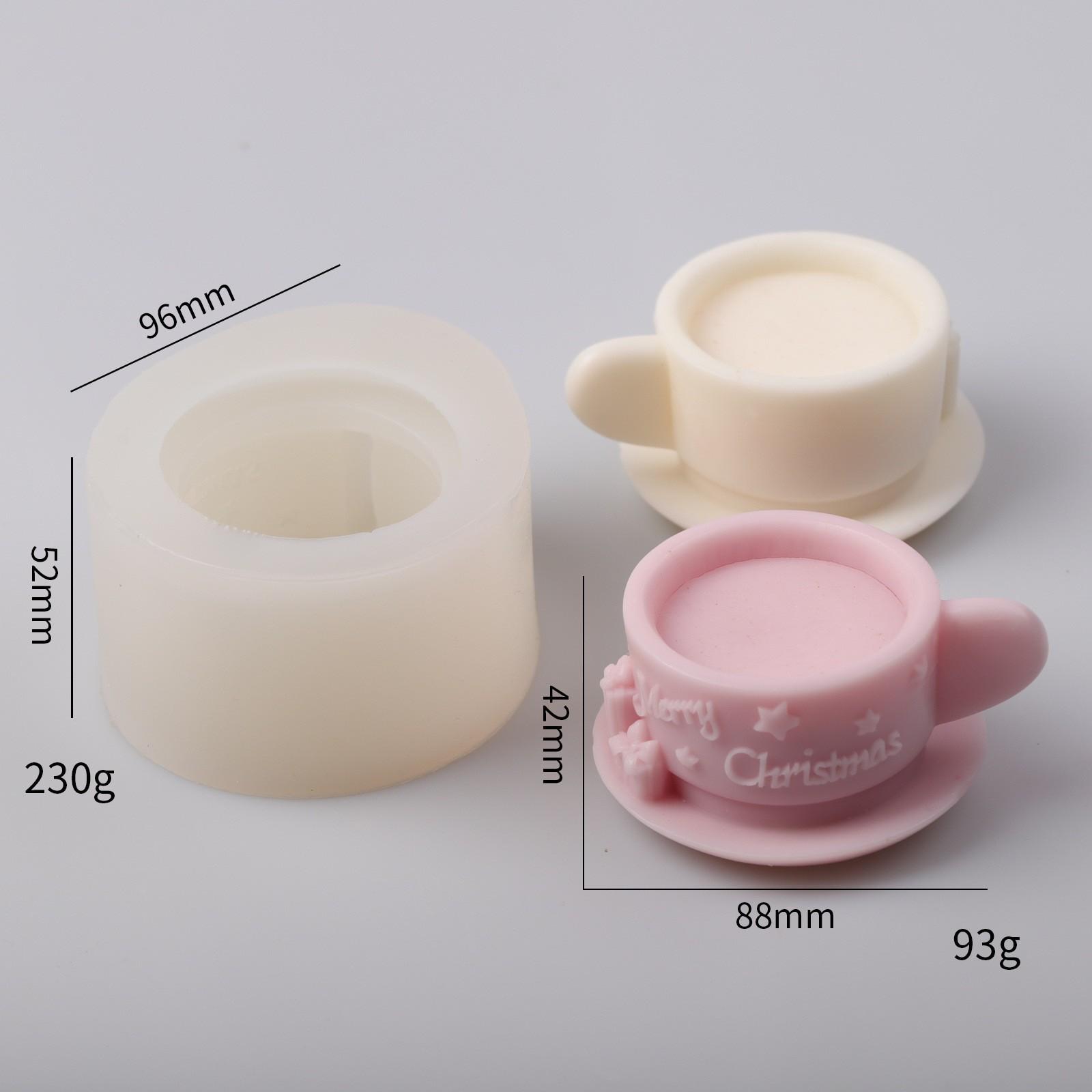 

1pcs Christmas Cup Candle Molds, Silicone Cup Shaped Aroma Molds for Epoxy Resin Christmas Gifts,Clay Cup And Dish Desktop Decor