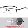 Titanium Alloy Photochromic Myopia Eyeglasses Women Men Prescription Spectacles Eyewear -0.5 -0.75 -1 -1.25 -1.5 -2 -2.5 To -6