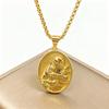 Classic Christian Catholic Jesus Christ Our Lady of Guadalupe Stainless Steel Chain Necklace for Men Women Party Amulet Jewelry
