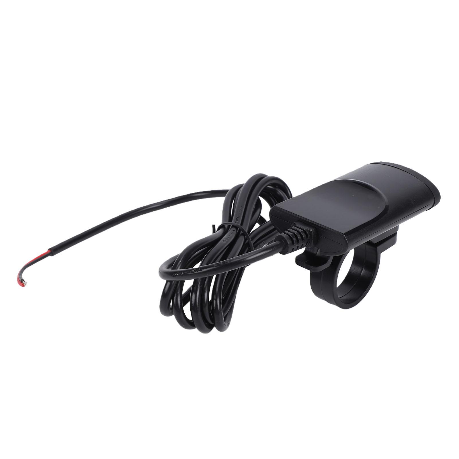 Motorcycle Phone Charger Waterproofing Dual USB Ports PD QC 3.0 Fast Charging Handlebar Charger for Motorcycles ATVs