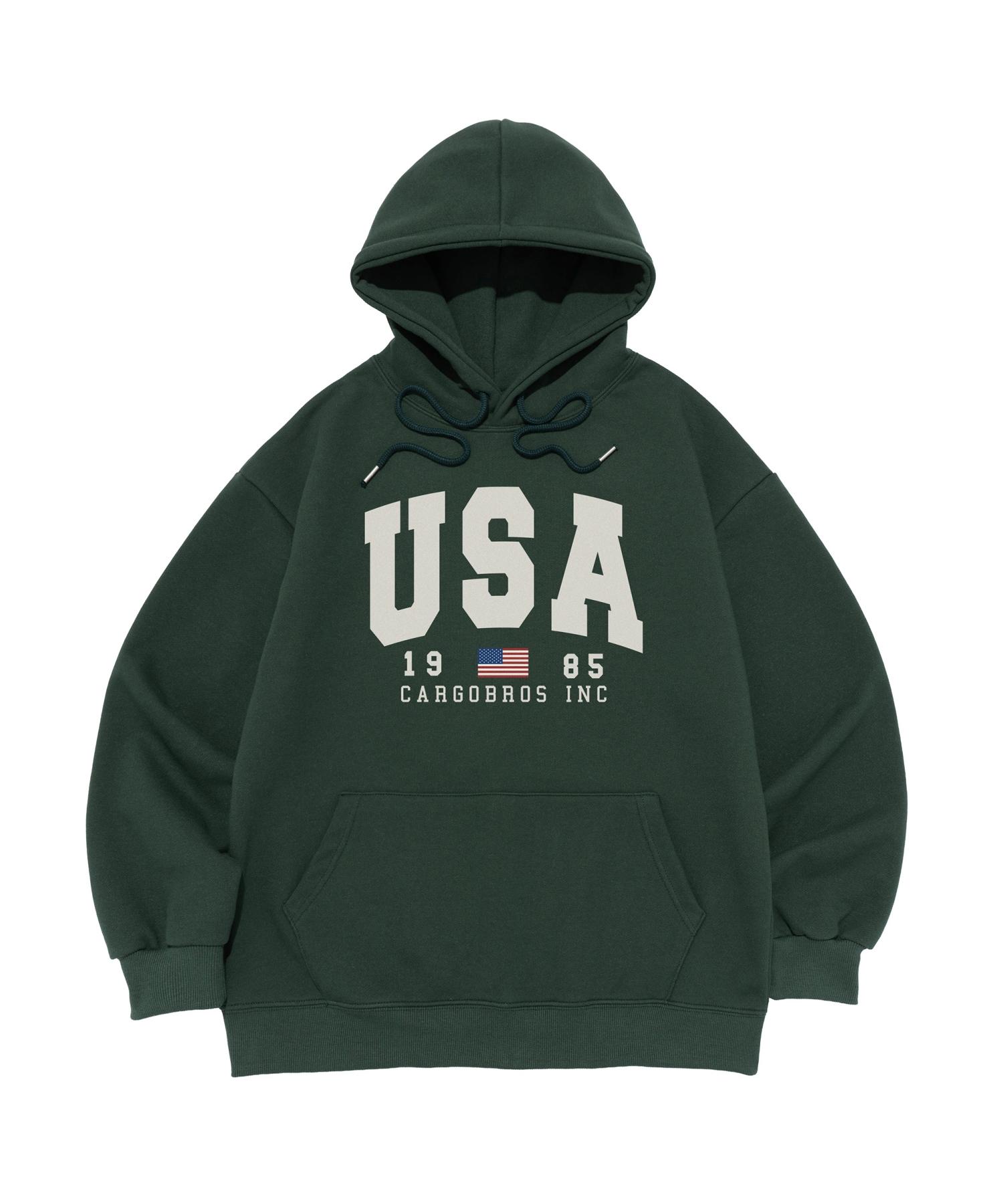 Cargo Bros For Woman American Logo Hoodie (Green) S