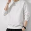 Men's Trendy Loose-Fit Cable Knit Sweatshirt - Round Neck, Long Sleeve, Autumn/Winter Stylish Comfort