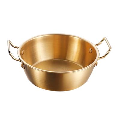 Double Ear Snack Bowl Multifunctional 304 Stainless Steel Noodle Bowl for Home Restaurant