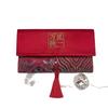 New Wedding Engagement Double Happiness Red Envelope Silk Bag for Cash and Embroidery Decoration