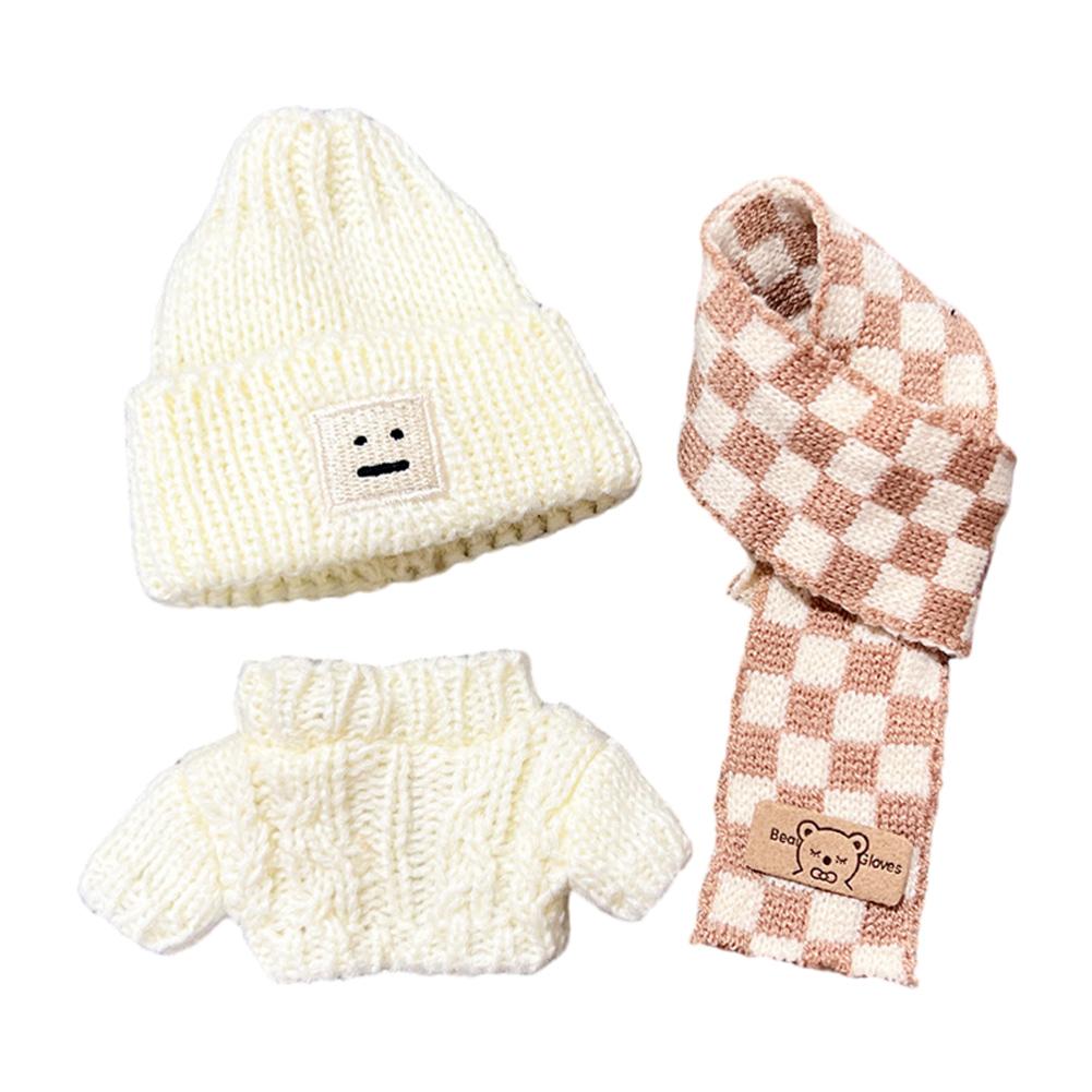 17CM Plush Doll Clothes Kawaii Doll Clothes Plush Doll Changing Clothes Cartoon Cute Clothes Dolls Accessories DIY Skirt Game