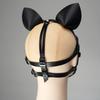 Mysterious Cat Woman Mask: Leather Headwear for Cosplay & Costume Parties, Unleash Your Feline Side