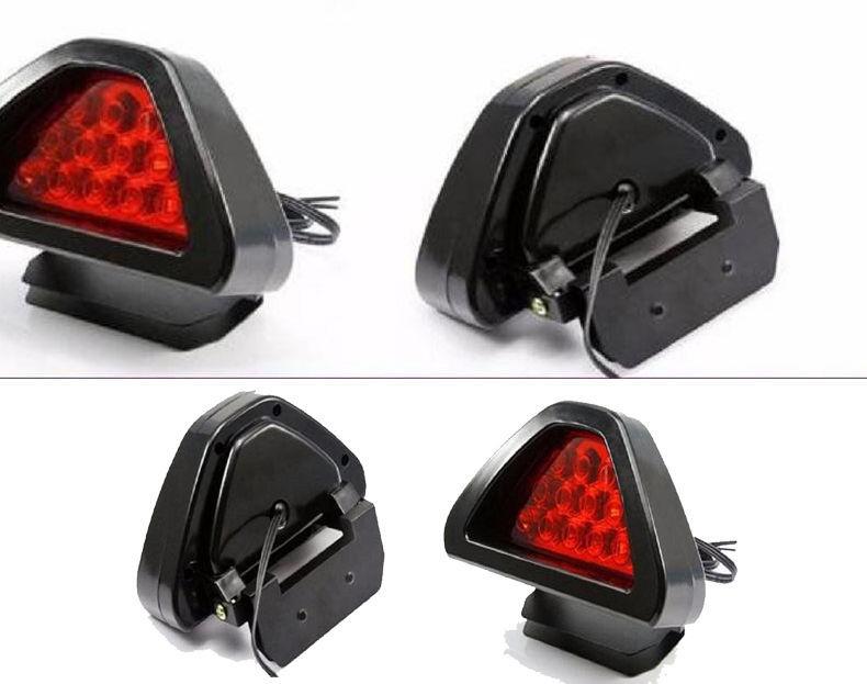 Universal 12LED F1 Style Triangle Sporty Brake Signal Lamp Rear Fog Light Tail Third Brake Lamp DRL For JDM BBA Sturdy