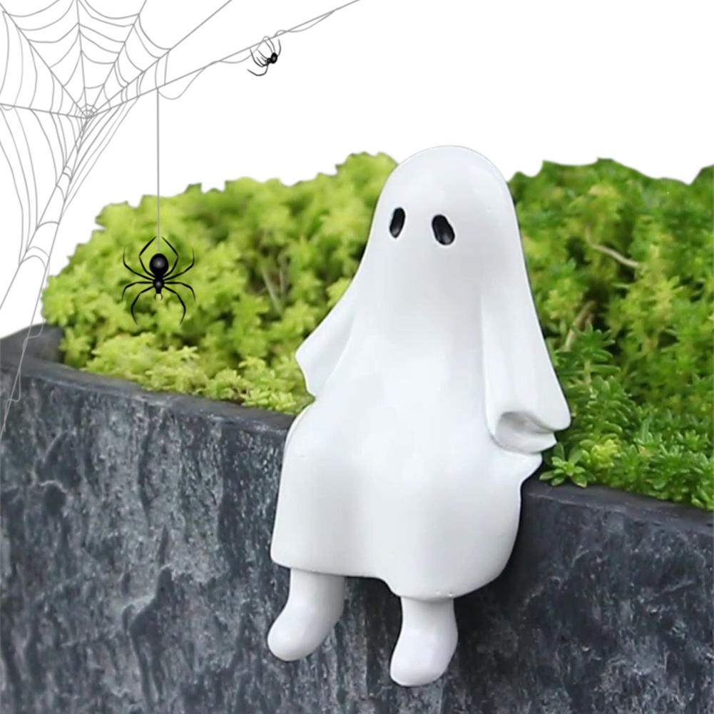 Ghost Garden Statue Cute Ghost Figurine Halloween Ghost Figurine Halloween Home Decoration