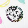 Vans X Disney Collaboration Colorful Printed Mickey Round Neck Short Sleeve T-Shirt Women Tops White VN0A3UHOWHT