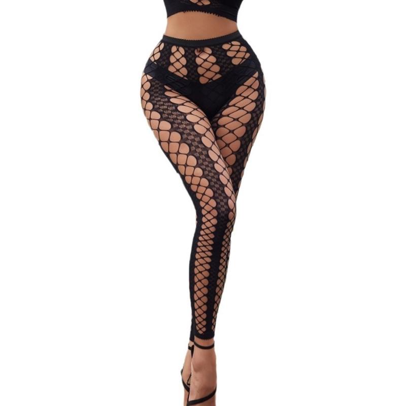 Fishnet Thigh High Stockings Footless High Waist Fishnets Tights Pantyhose Mesh Wide Pantyhose Net Footless Leggings 1