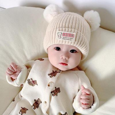 Adorável Chapéu de Lã para Recém-Nascido: Malha de Caxemira Aconchegante para Meninos e Meninas, Perfeita para Outono/Inverno.