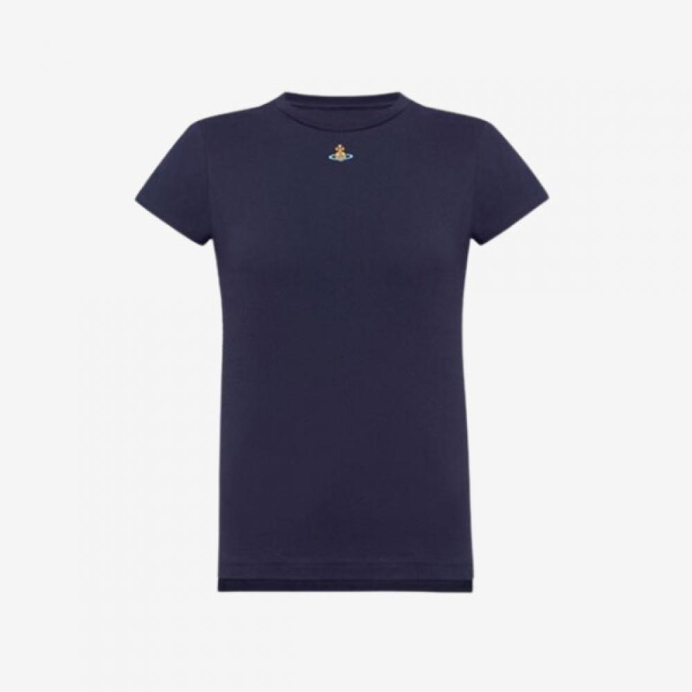 

Футболка Vivienne Westwood Peru с коротким рукавом, темно-синяя, обычная 3g010017 J001m K410 XXS