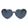 New Fashion Candy Heart Sunglasses Women Gradient Color Integrated Sun Glasses Personality Frameless Design Female